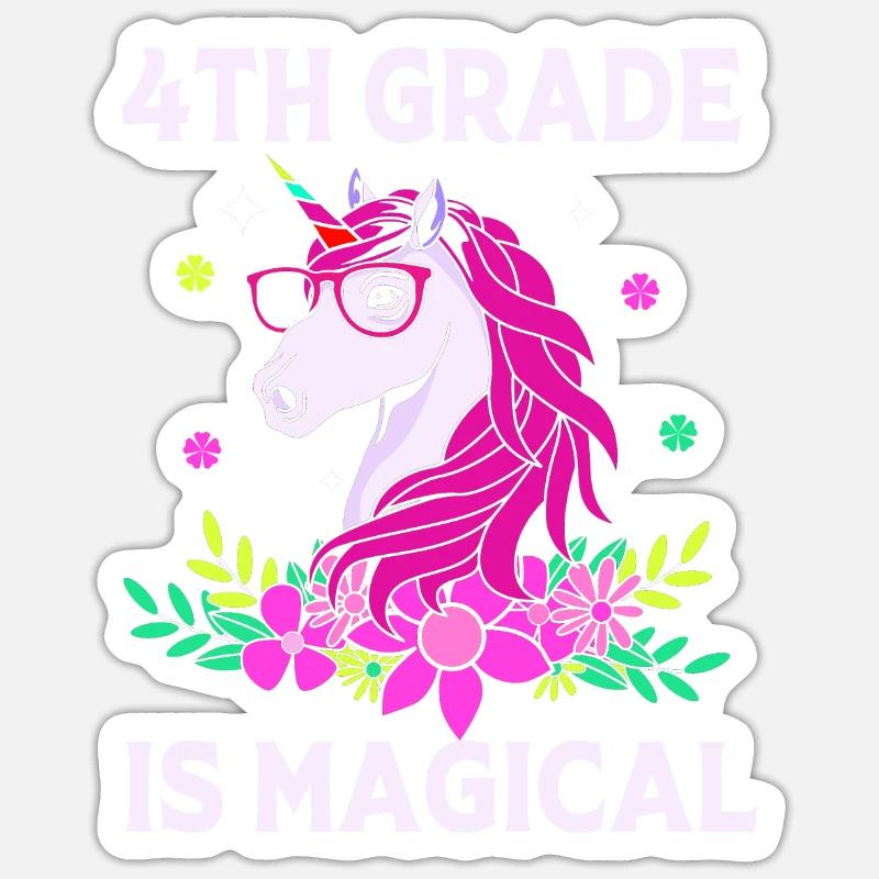 4e année - Sticker taille S (10 x 10 cm) - blanc mat