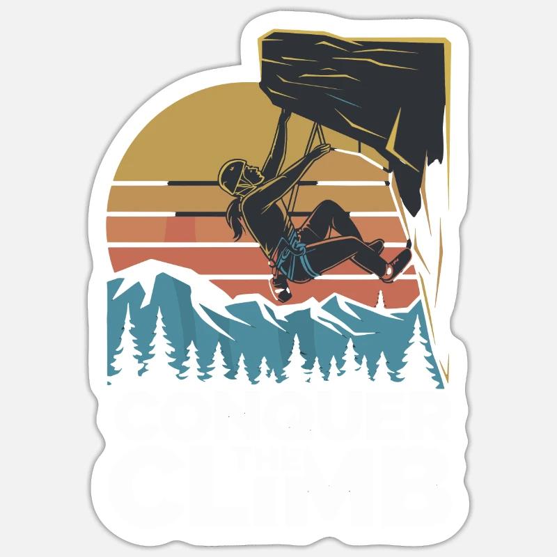 Conquer The Climb Sticker Größe S (10 x 10 cm)