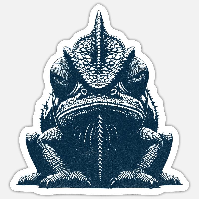 Grumpy chameleon Sticker size S (10 x 10 cm)