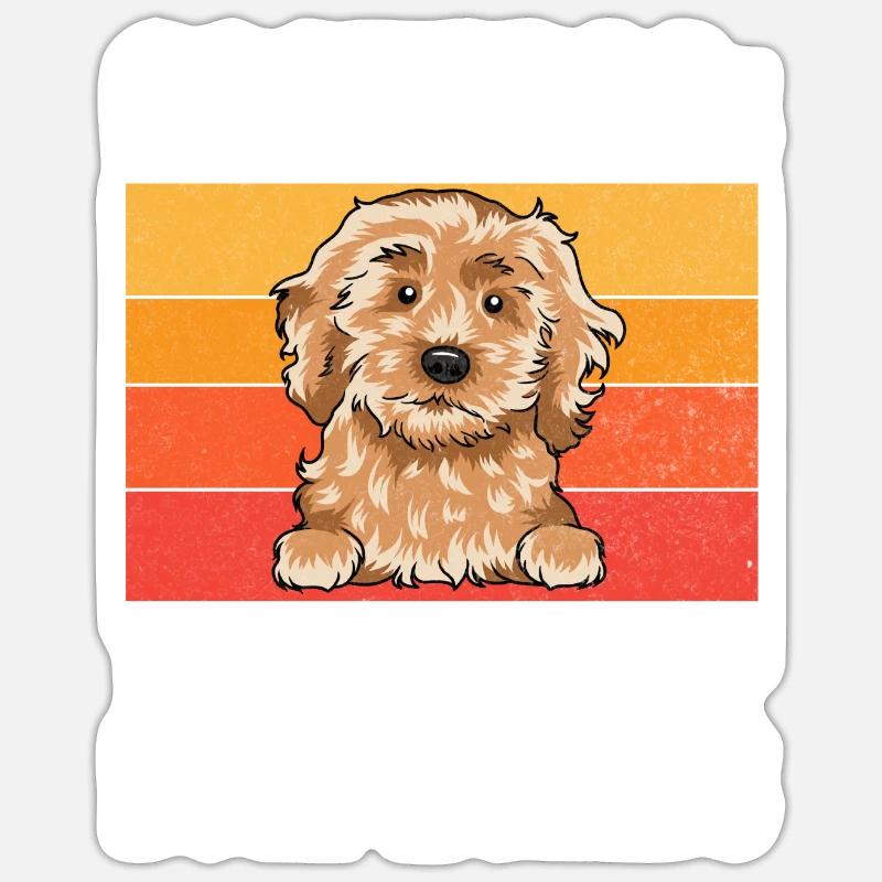 Cockapoo Gifts - Sticker Größe S (10 x 10 cm) - Mattweiß