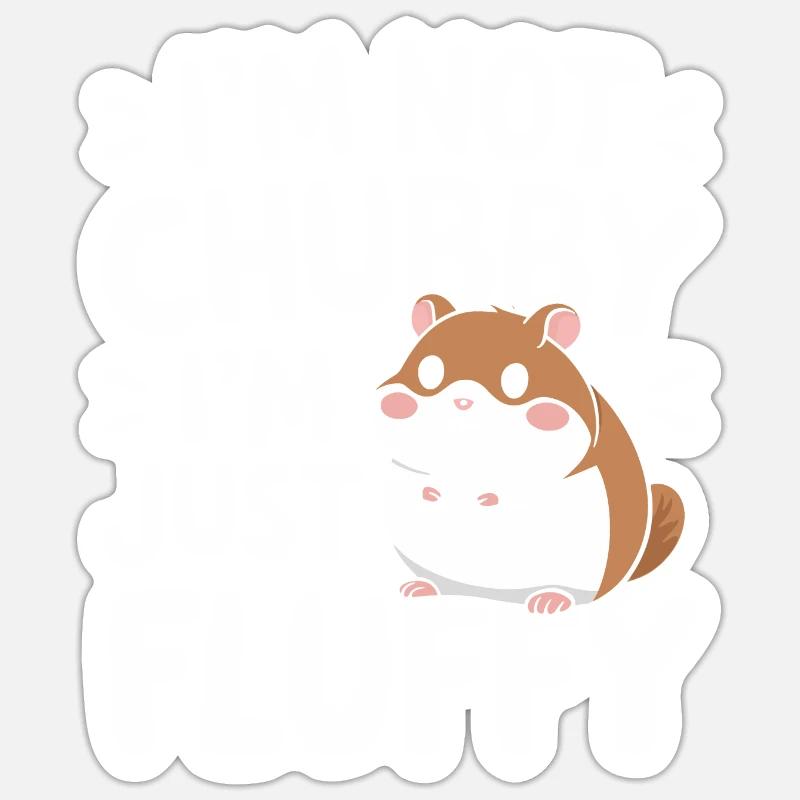 Hamster - Sticker Größe S (10 x 10 cm) - Mattweiß