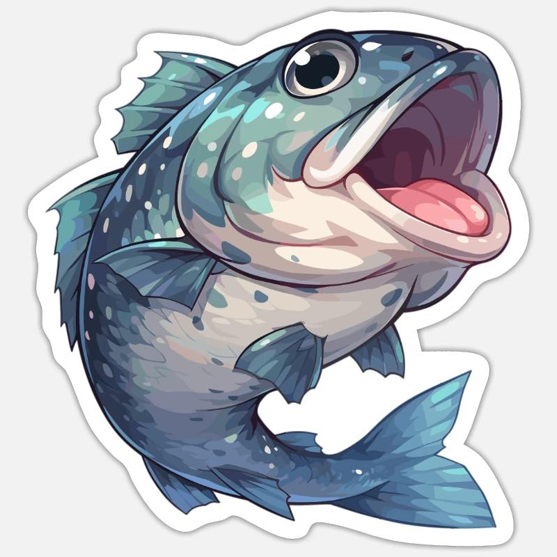 groupers grouper - Sticker size S (10 x 10 cm) - white matte