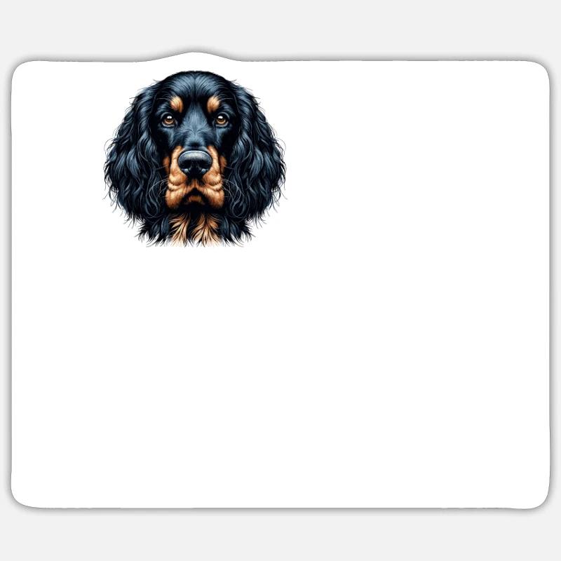 J’adore mon Gordon Setter - Sticker taille S (10 x 10 cm) - blanc mat