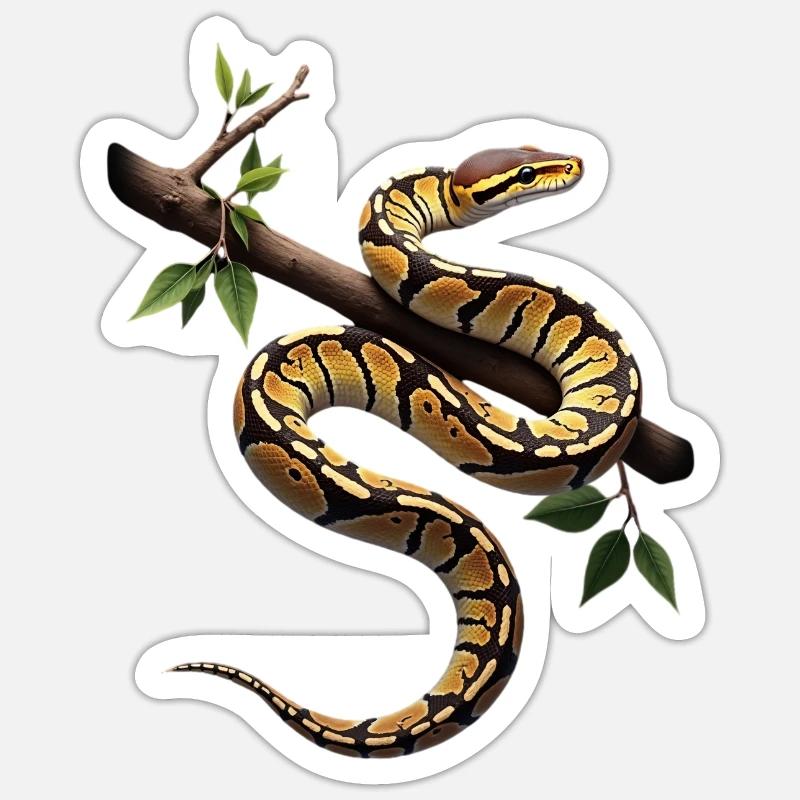King Python Snakes Lover Terrarium Python Sticker size S (10 x 10 cm)