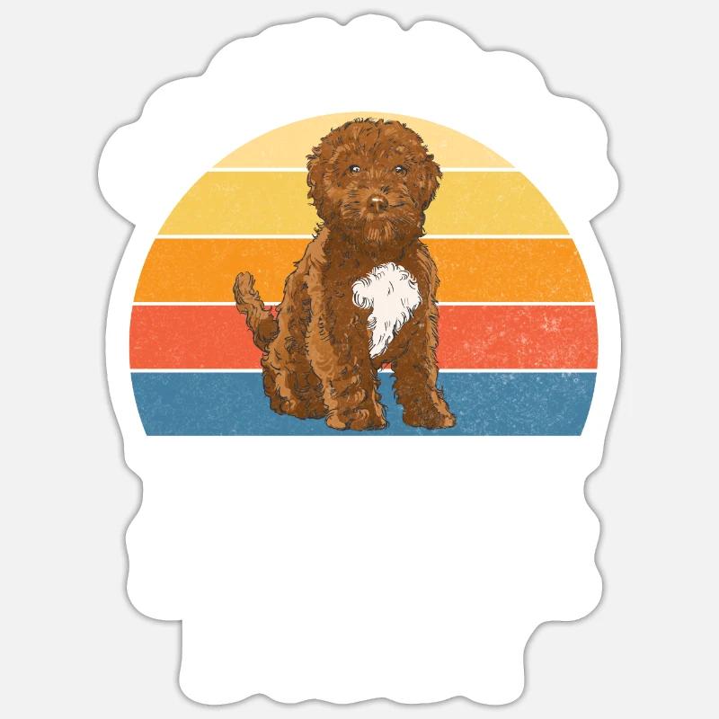 Cockapoo Gifts - Sticker Größe S (10 x 10 cm) - Mattweiß