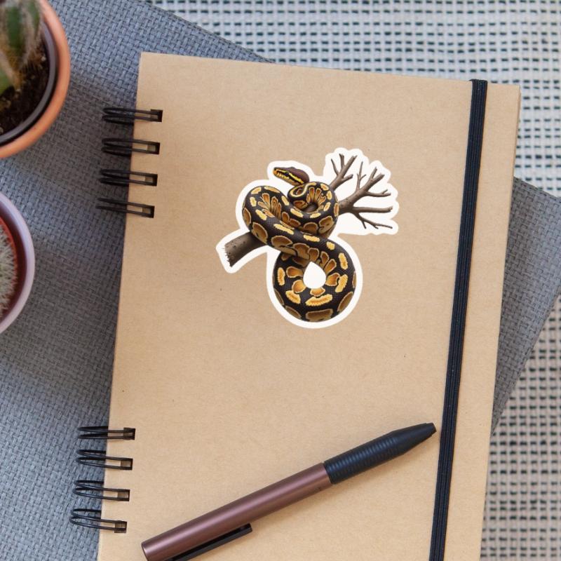 King Python Snakes Lover Terrarium Python Sticker size S (10 x 10 cm)