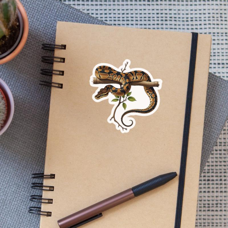 King Python Snakes Lover Terrarium Python Sticker size S (10 x 10 cm)
