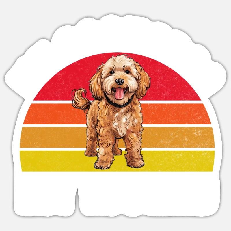 Cockapoo Gifts - Sticker Größe S (10 x 10 cm) - Mattweiß