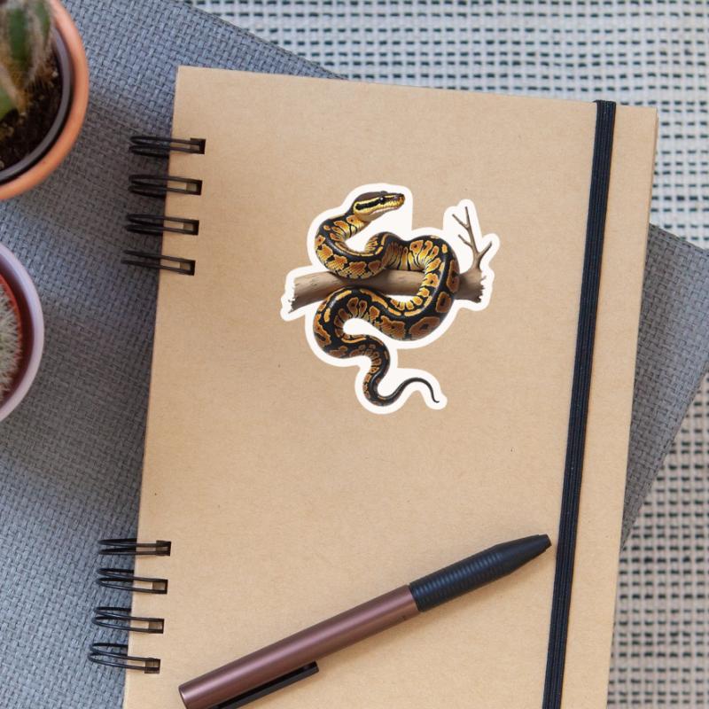 Roi Python Serpents Amoureux Terrarium Python Sticker taille S (10 x 10 cm)