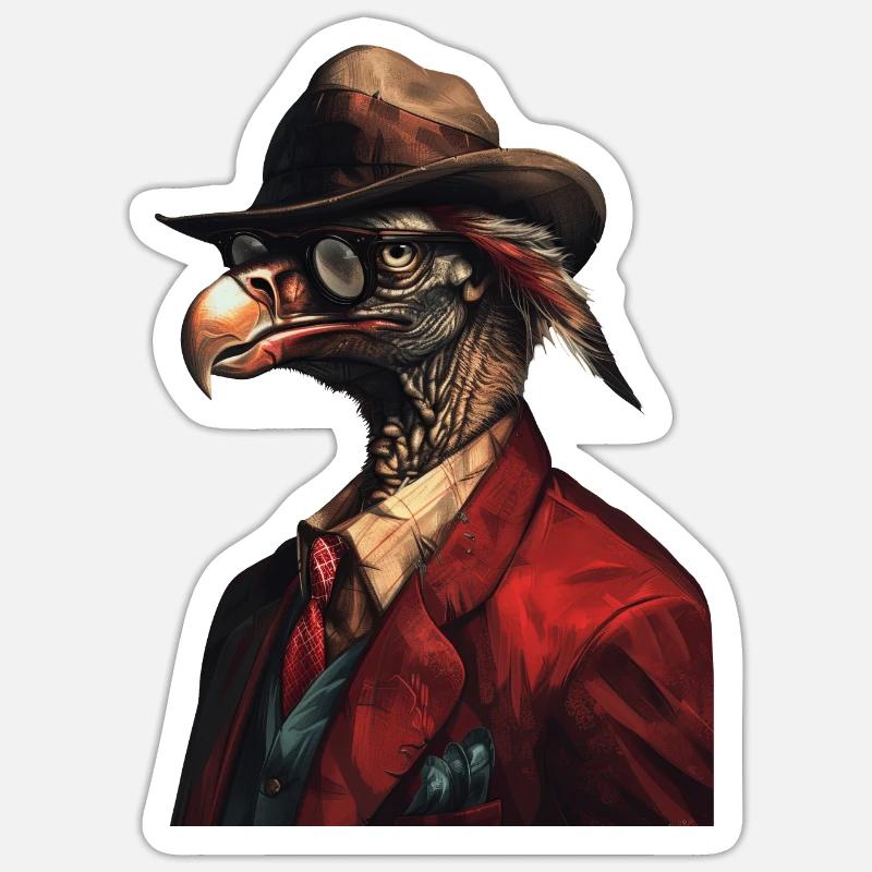 Geier - Sticker Größe S (10 x 10 cm) - Mattweiß