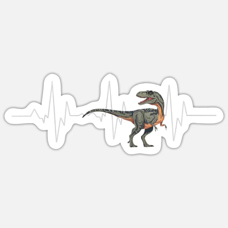 Utahraptor - Sticker Größe S (10 x 10 cm) - Mattweiß