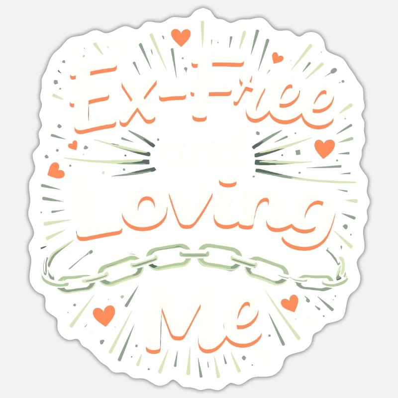 Separation empowerment, self-love, new beginnings - Sticker size S (10 x 10 cm) - white matte