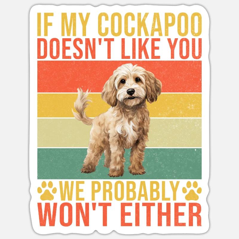 Cockapoo Gifts - Sticker size S (10 x 10 cm) - white matte