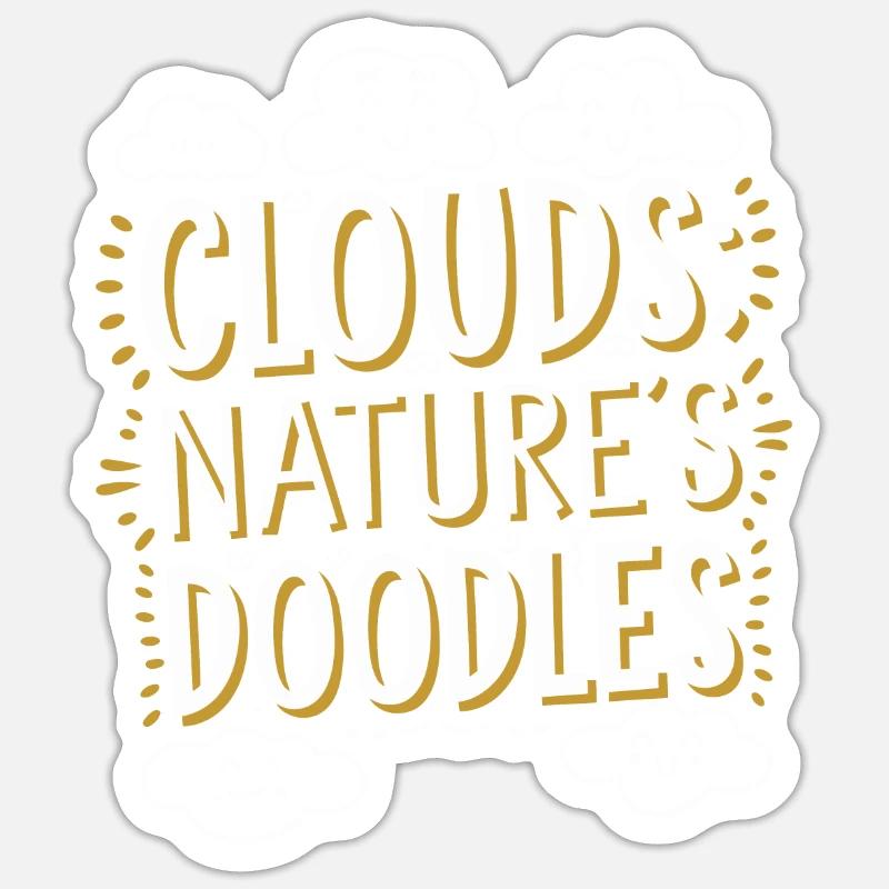 Cloudy view, Relaxing sky, Dreamy Sticker size S (10 x 10 cm)