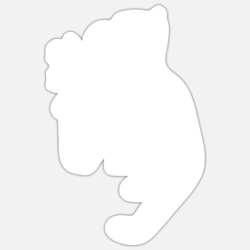 Saxophone Cat - Sticker size S (10 x 10 cm) - white matte