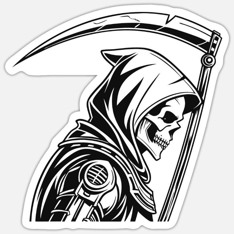 FUTURISTIC GRIM REAPER Sticker size S (10 x 10 cm)