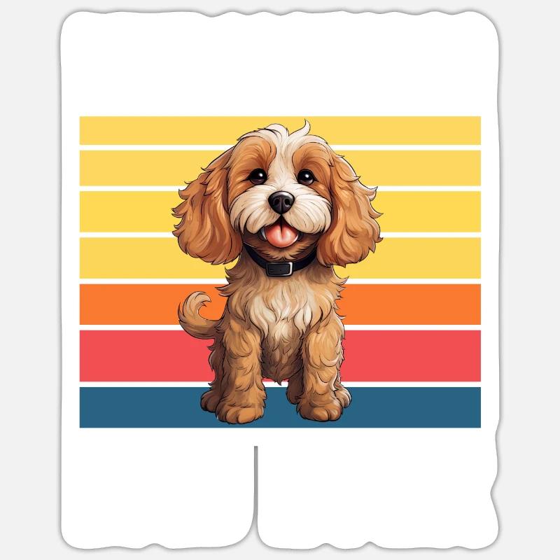 Cockapoo Gifts - Sticker Größe S (10 x 10 cm) - Mattweiß