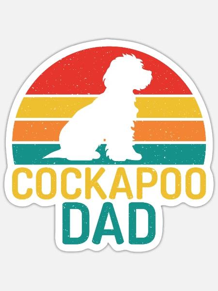 Cockapoo Gifts - Sticker Größe S (10 x 10 cm) - Mattweiß