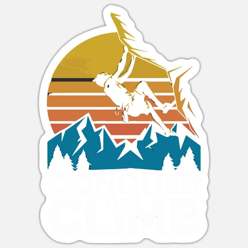 Conquer The Climb Sticker Größe S (10 x 10 cm)