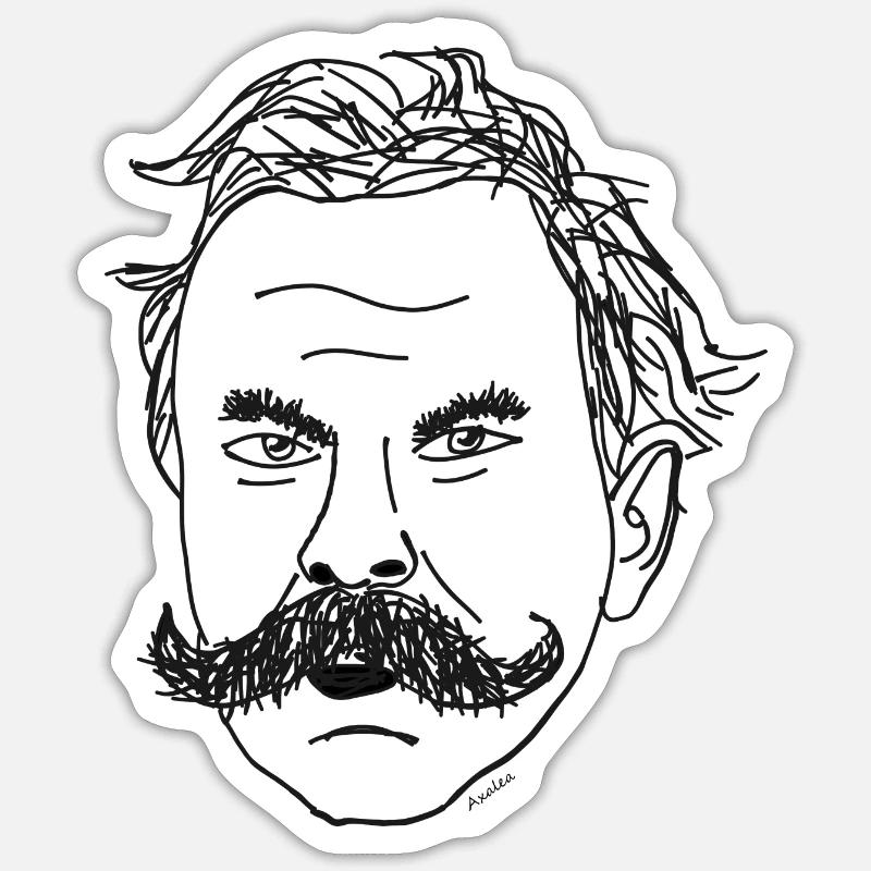 Friedrich Nietzsche - Philosopher Sticker size S (10 x 10 cm)