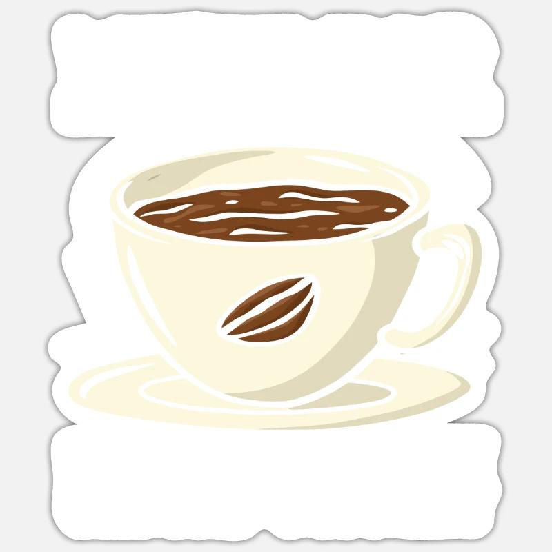 Coffee Lovers Second Coffee Slogan Sticker taille S (10 x 10 cm)