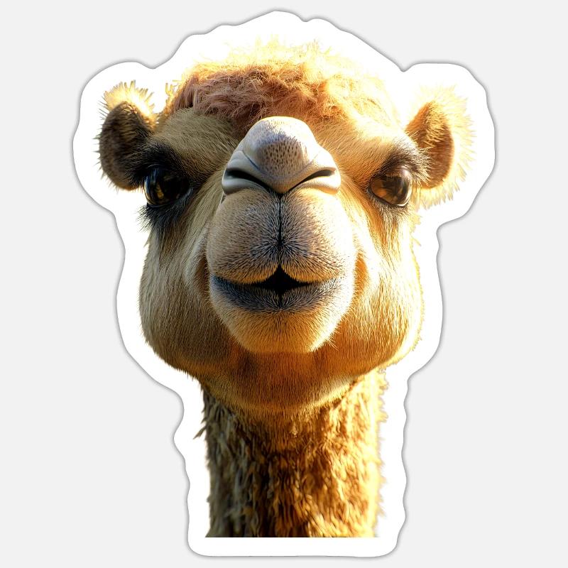 Kamel Dromedar Trampeltier Camel Geschenk Kamele Sticker Größe S (10 x 10 cm)
