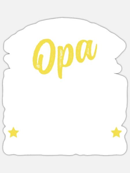 Opi MAN NENNT MICH OPA KOMPLIZE KLINGT SCHLECHT - Sticker Größe S (10 x 10 cm) - Mattweiß