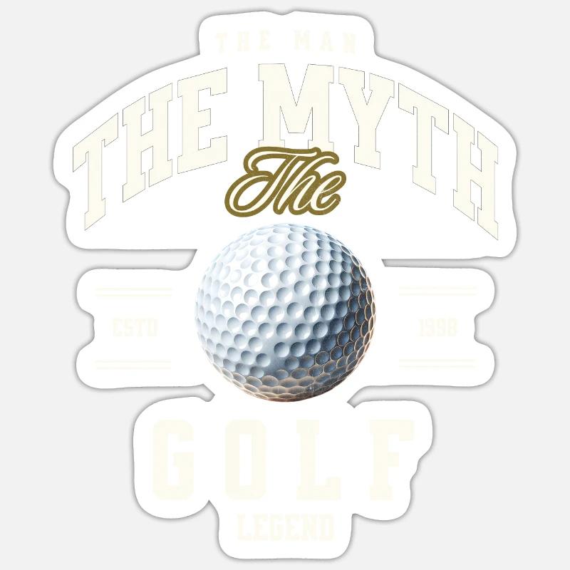 Golf - Sticker Größe S (10 x 10 cm) - Mattweiß