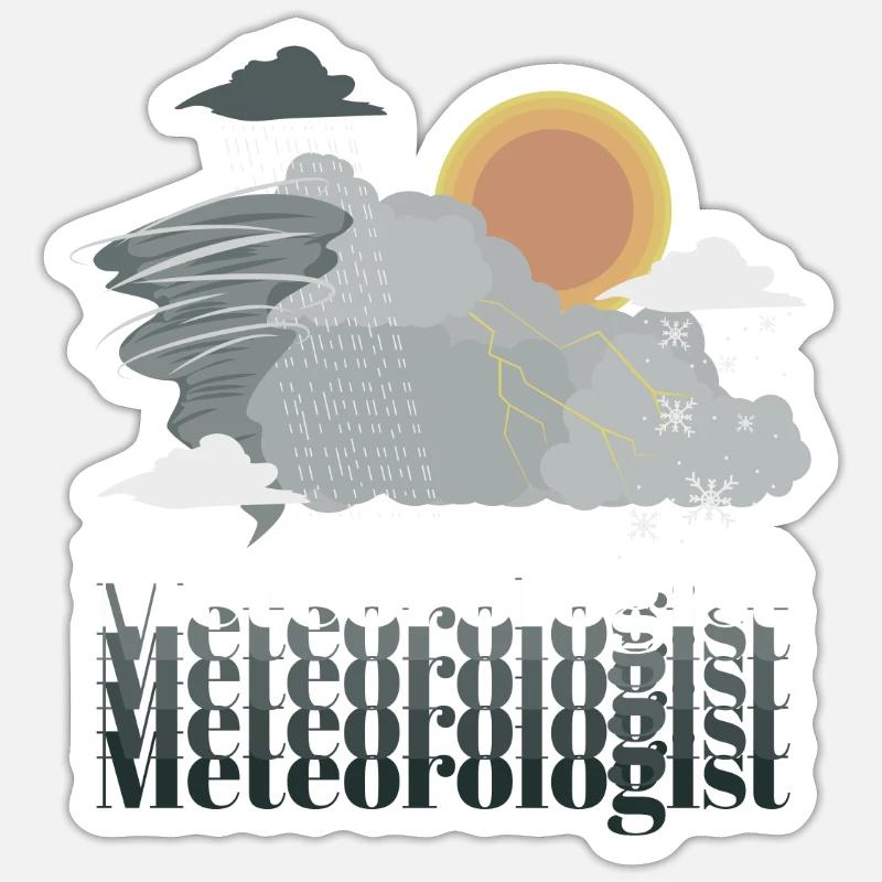 Future Meteorologist Meteorologist Weather Sticker size S (10 x 10 cm)