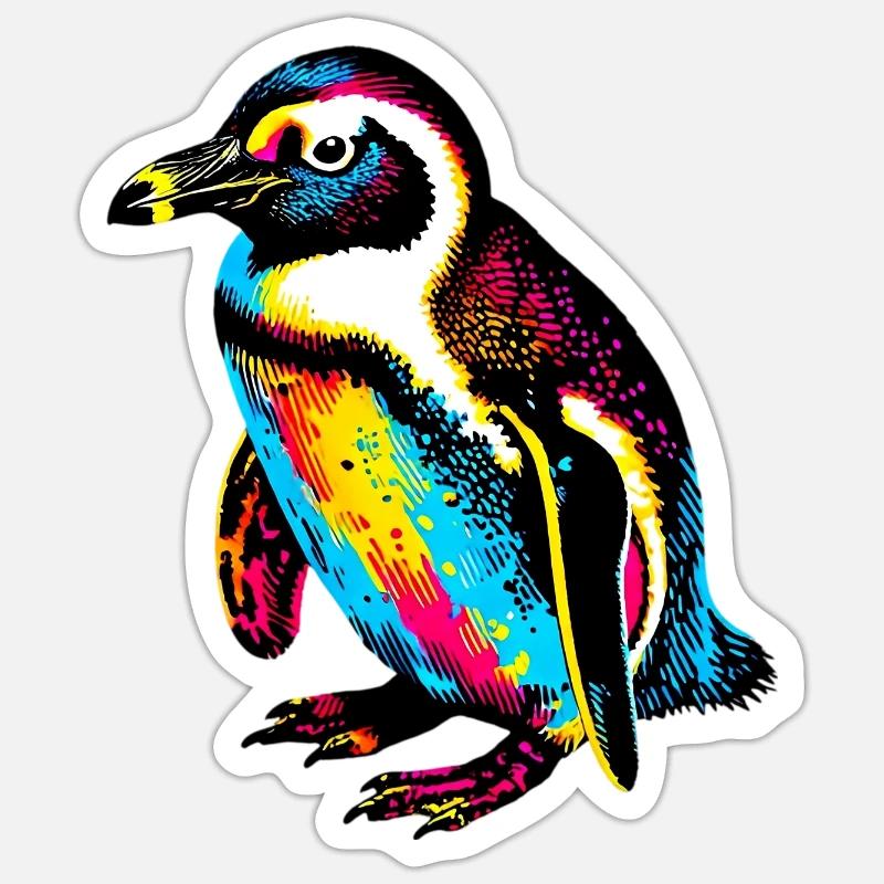 Penguin - Sticker size S (10 x 10 cm) - white matte