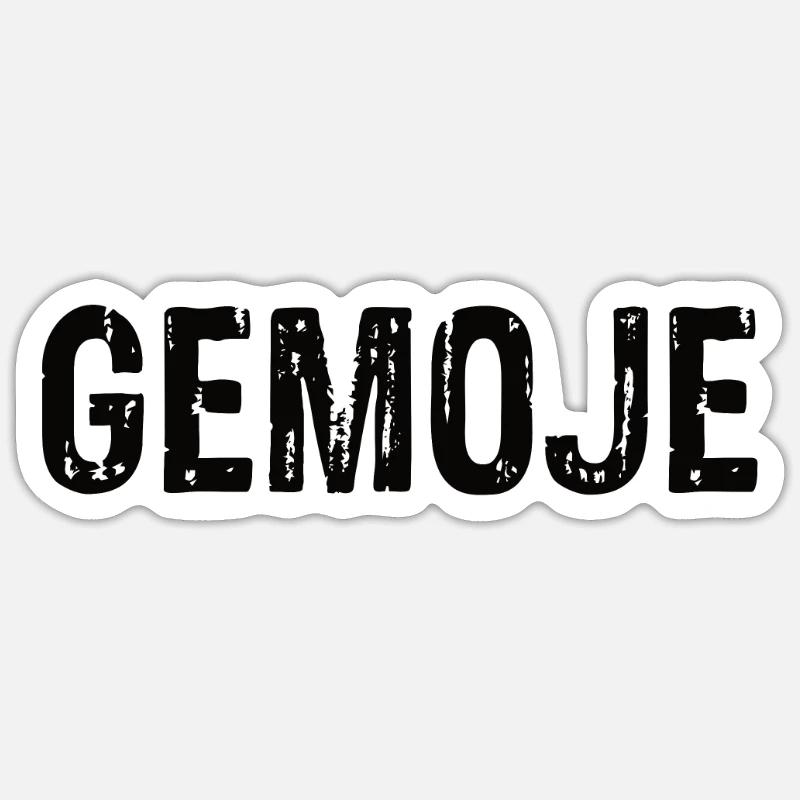 Gemoje - Sticker size S (10 x 10 cm) - white matte