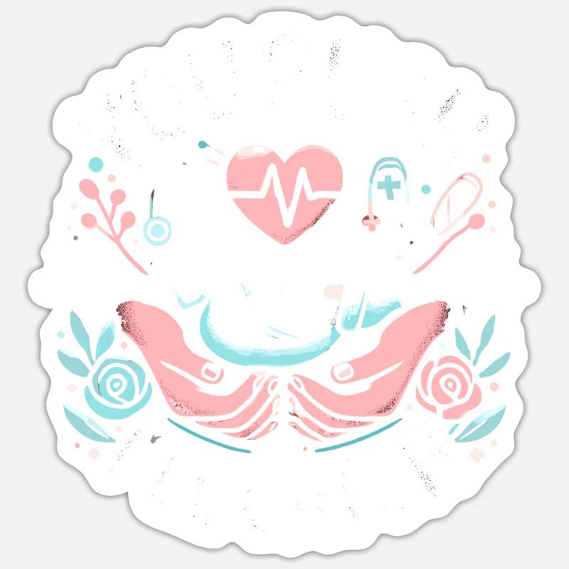 Du schiebst, ich fange - Sticker Größe S (10 x 10 cm) - Mattweiß
