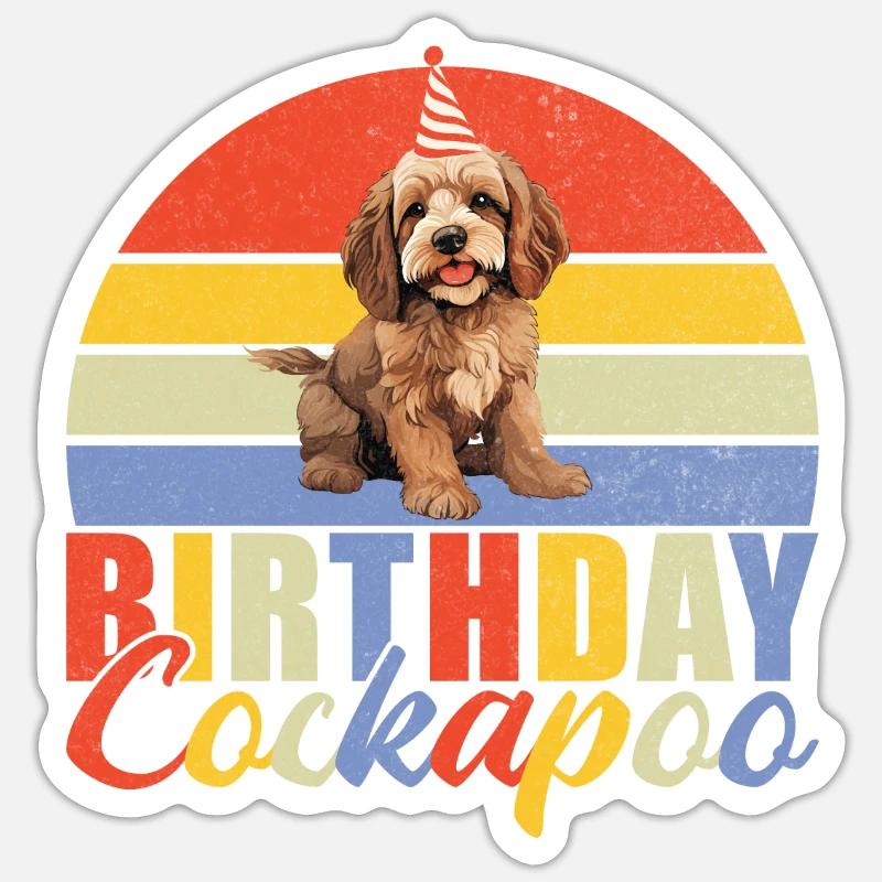 Cockapoo Gifts - Sticker Größe S (10 x 10 cm) - Mattweiß