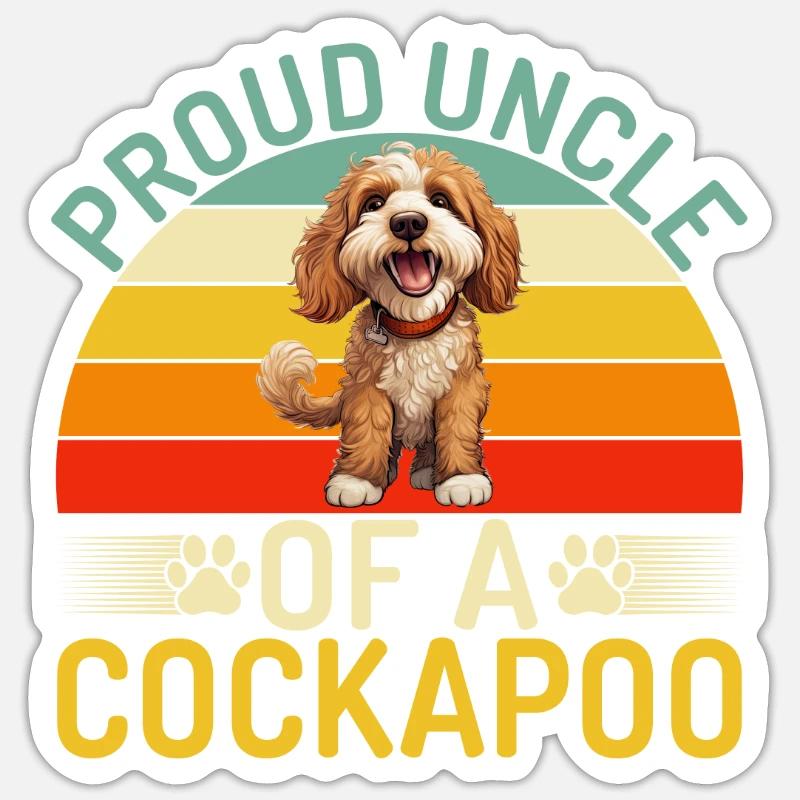 Cockapoo Gifts - Sticker Größe S (10 x 10 cm) - Mattweiß