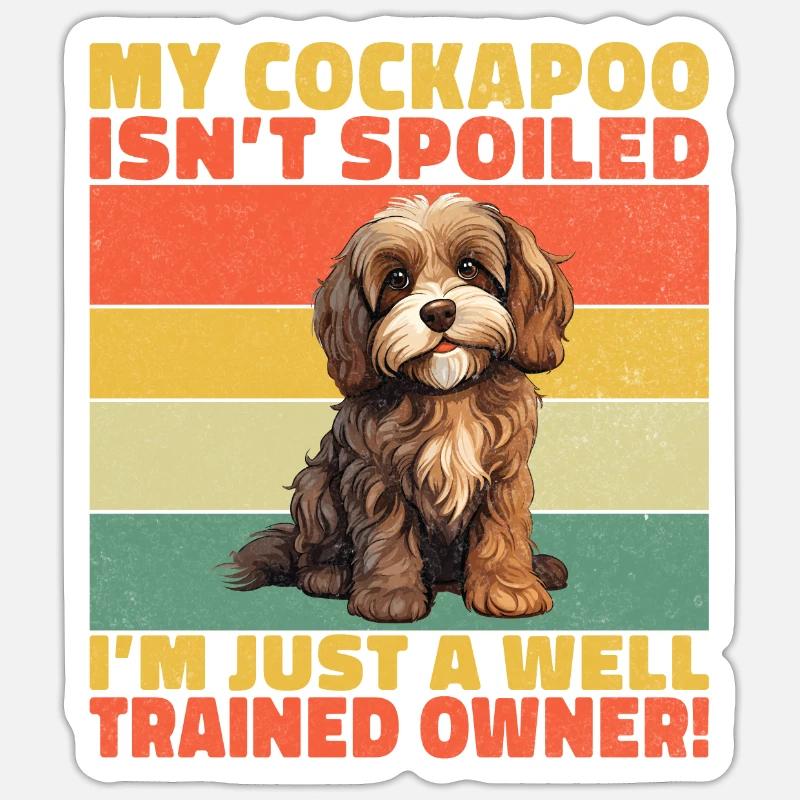 Cockapoo Gifts - Sticker size S (10 x 10 cm) - white matte