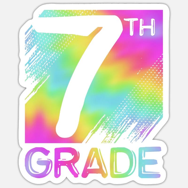 7th Grade - Sticker size S (10 x 10 cm) - white matte