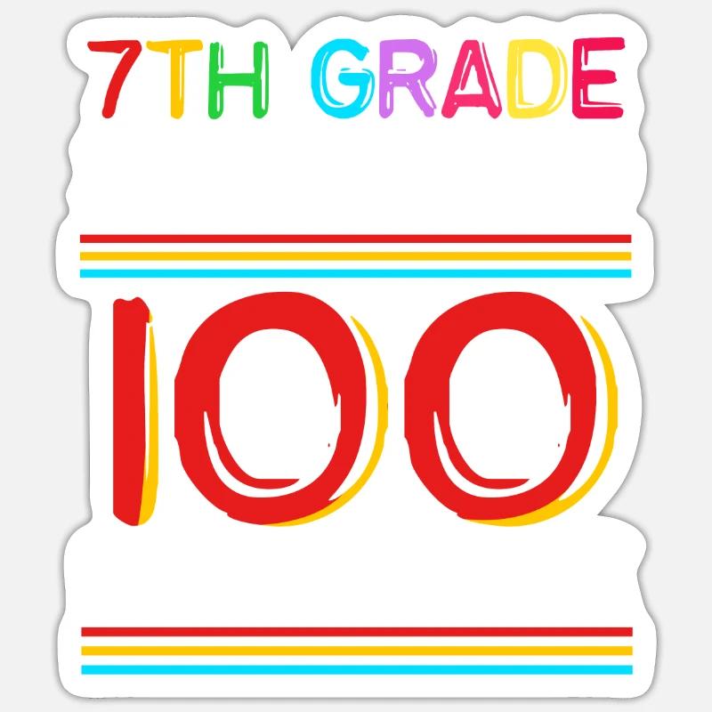 7. Klasse - Sticker Größe S (10 x 10 cm) - Mattweiß