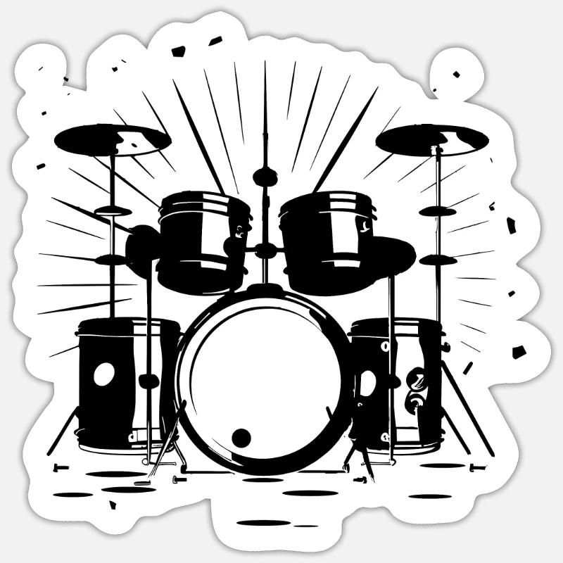 Croquis de piège - Sticker taille S (10 x 10 cm) - blanc mat