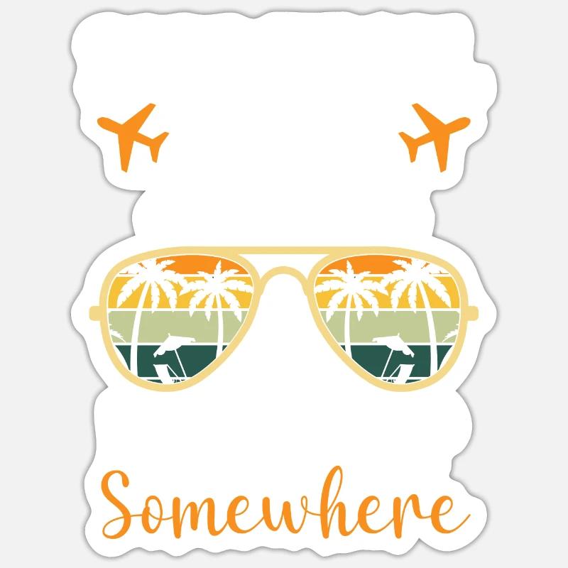Sabbatical Mode Enabled: Next Stop Somewhere Sticker size S (10 x 10 cm)