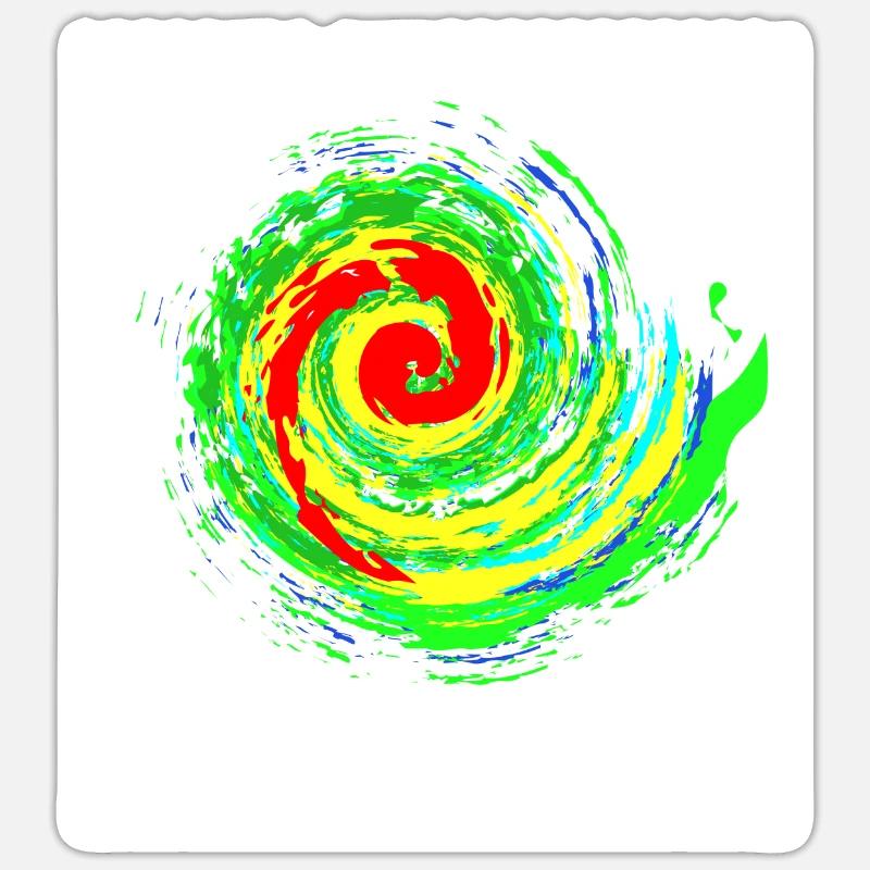 Vortex de tornade de tempête fascinant - Sticker taille S (10 x 10 cm) - blanc mat