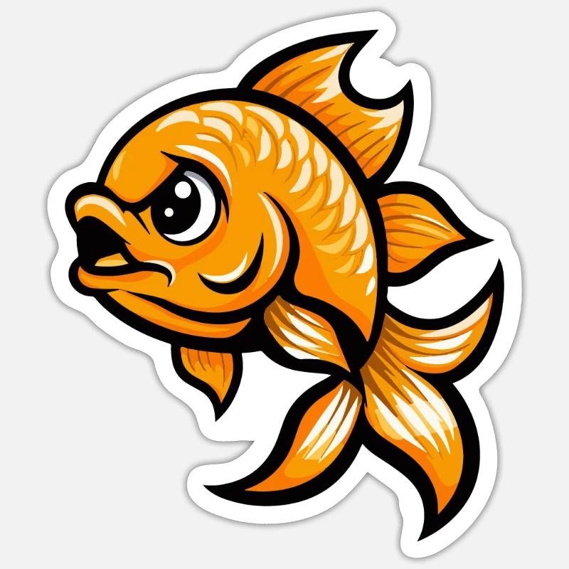 Goldfish Comic Sticker size S (10 x 10 cm)