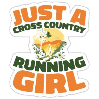 Xc Runner Course de cross-country - Sticker taille S (10 x 10 cm) - blanc mat - Devant