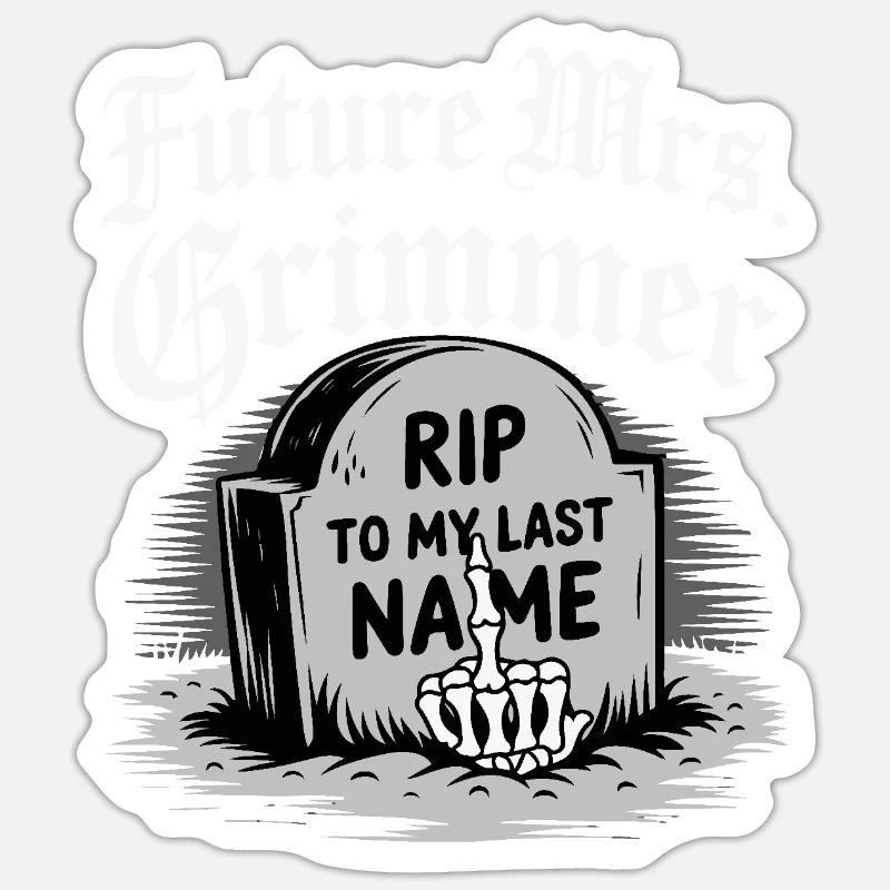 LAST REST - Sticker size S (10 x 10 cm) - white matte