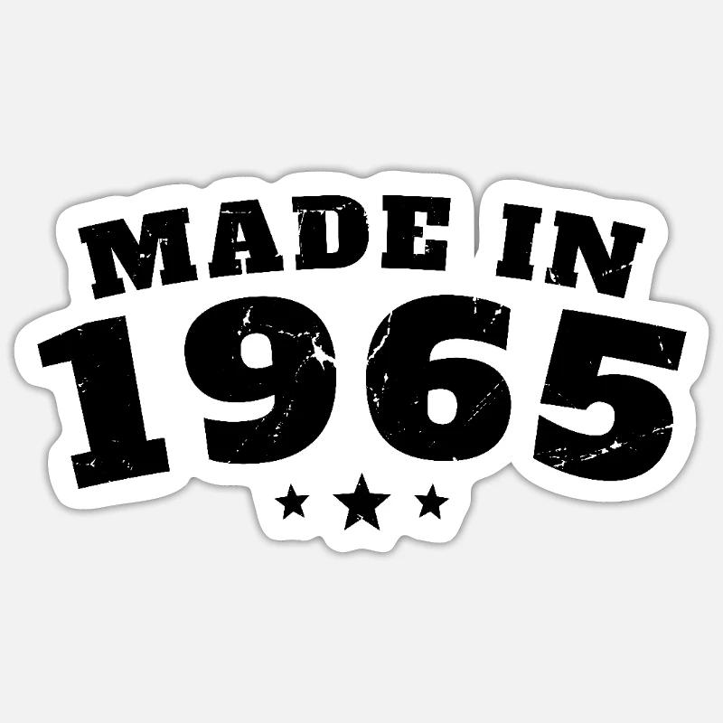 Fabriqué en 1965 - Sticker taille S (10 x 10 cm) - blanc mat