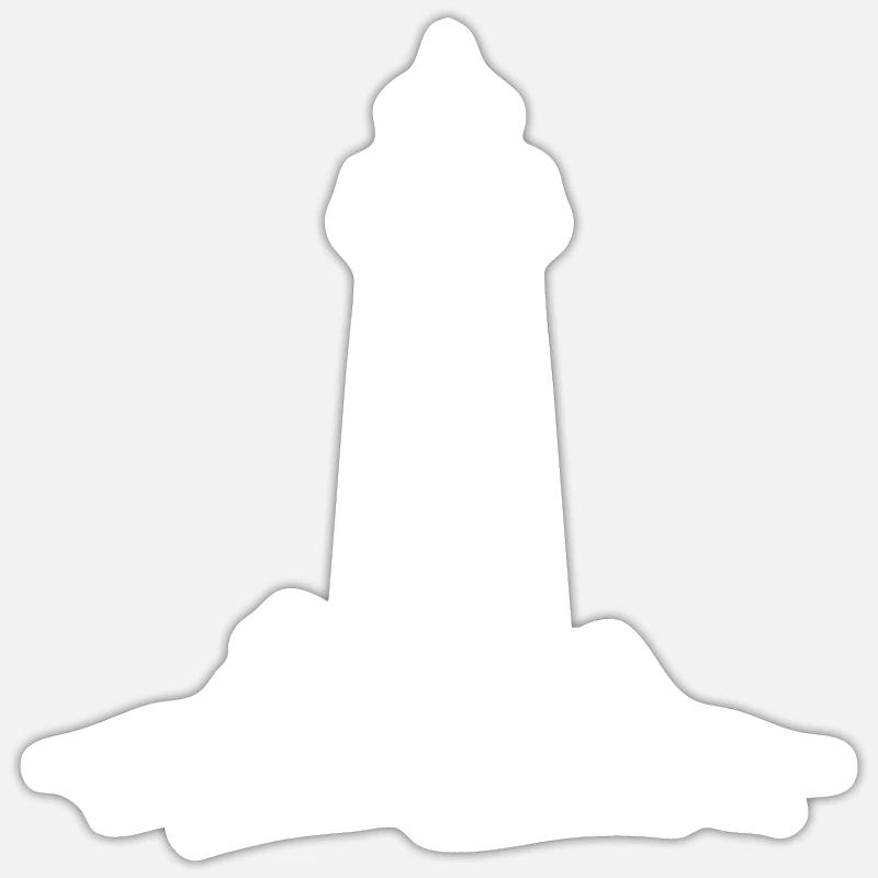 Icône du phare - Sticker taille S (10 x 10 cm) - blanc mat