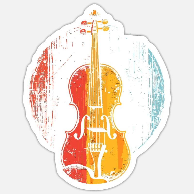 Violin Comic Style Sticker size S (10 x 10 cm)