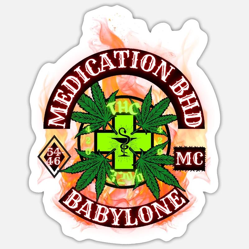 MEDIKAMENTEN-BRUDERSCHAFT - Sticker Größe S (10 x 10 cm) - Mattweiß
