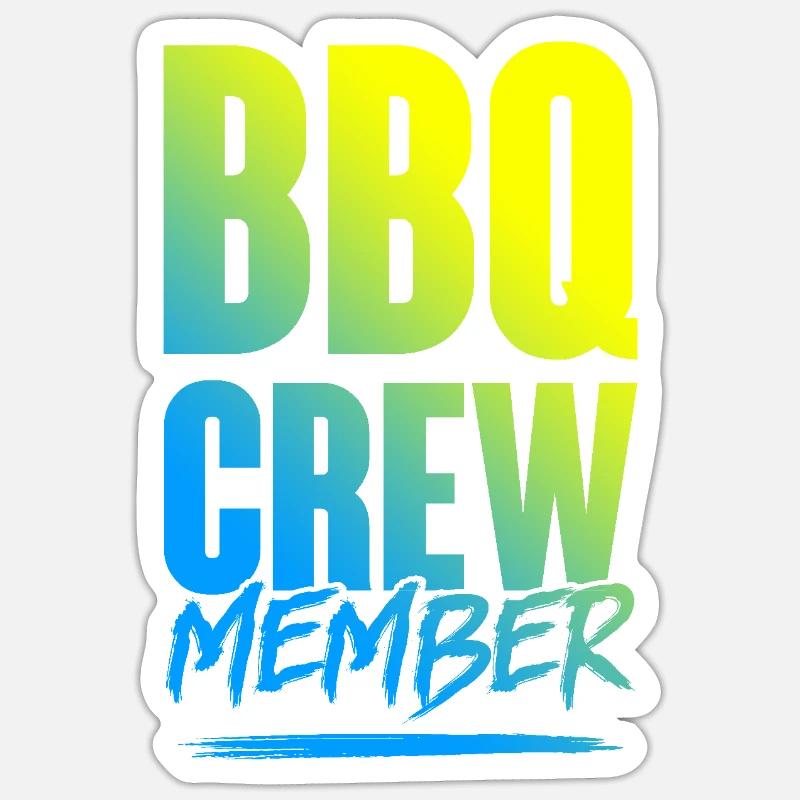 Équipe de barbecue - Sticker taille S (10 x 10 cm) - blanc mat