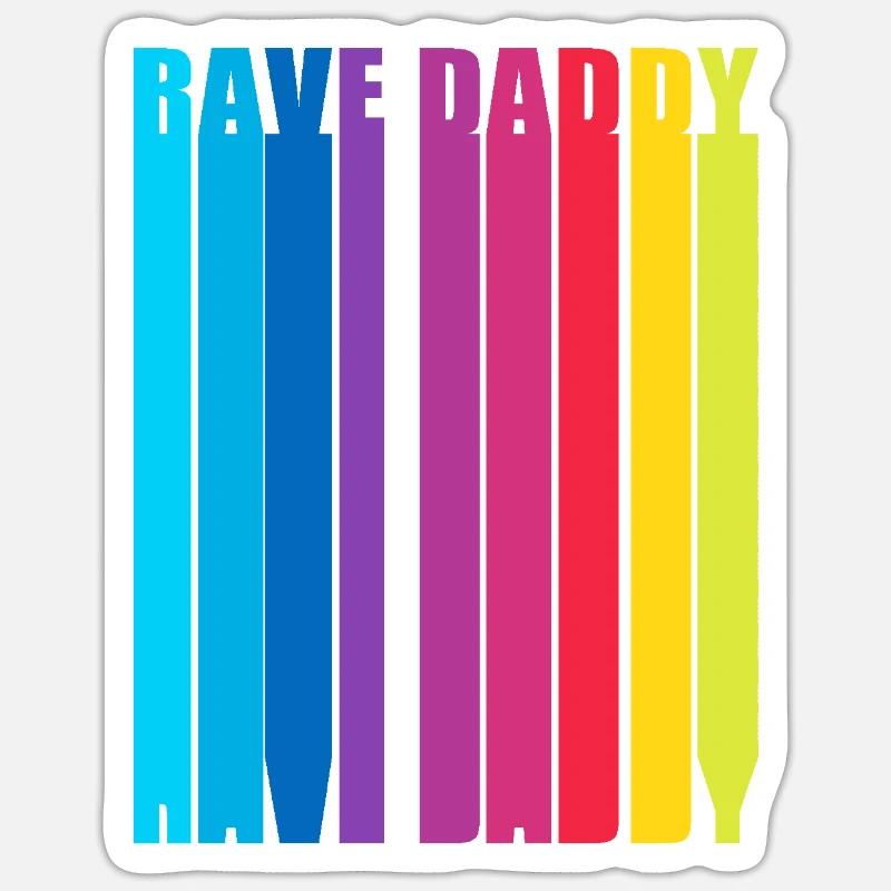 Rave Raver Musique techno Techno basse Table de mixage Sticker taille S (10 x 10 cm)