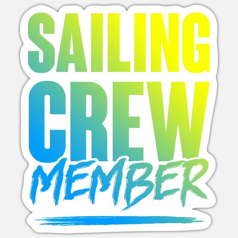 Équipage de navigation - Sticker taille S (10 x 10 cm) - blanc mat